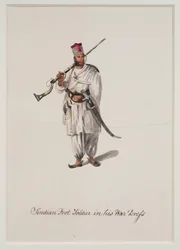 Sindský pěšák ve válečných šatech, 1815